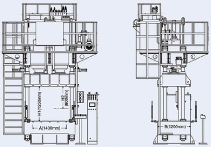 Máy Ép Thủy Lực 4 Trụ HBP-500T/DDH